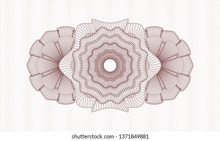 Red passport money rosette