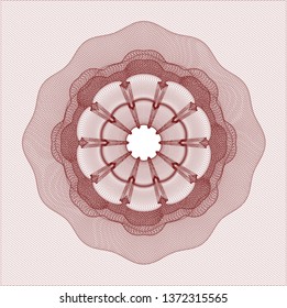 Red passport money rosette