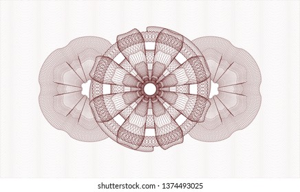 Red passport money rosette