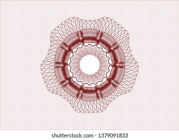 Red passport money rosette