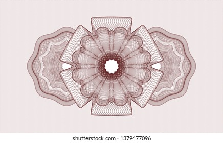 Red passport money rosette