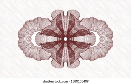 Red passport money rosette