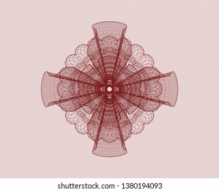 Red passport money rosette