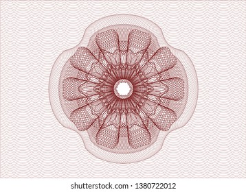 Red passport money rosette