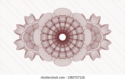 Red passport money rosette. Vector Illustration. Detailed.