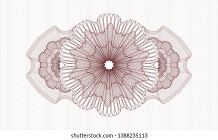 Red passport money rosette. Vector Illustration. Detailed.