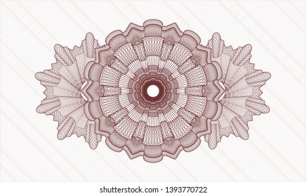 Red passport money rosette. Vector Illustration. Detailed.