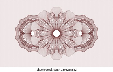 Red passport money rosette. Vector Illustration. Detailed.