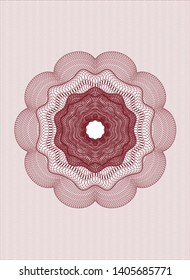 Red passport money rosette. Vector Illustration. Detailed.