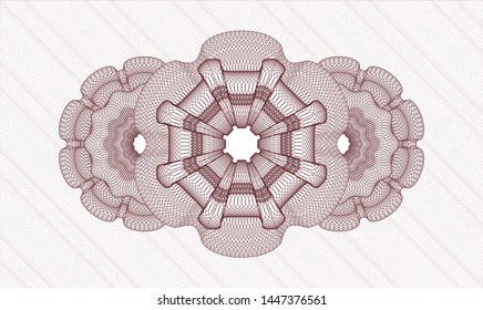 Red passport money rosette. Vector Illustration. Detailed.