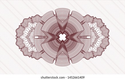 Red passport money rosette. Vector Illustration. Detailed.