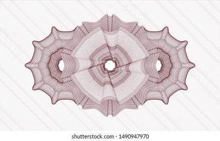 Red passport money rosette. Vector Illustration. Detailed.