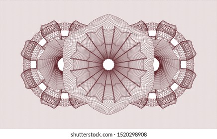 Red passport money rosette. Vector Illustration. Detailed.