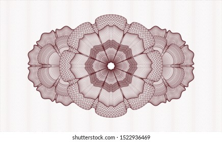 Red passport money rosette. Vector Illustration. Detailed.
