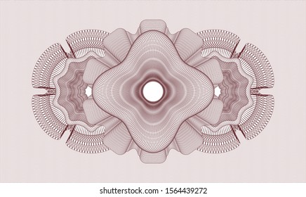 Red passport money rosette. Vector Illustration. Detailed.