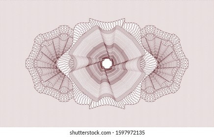 Red passport money rosette. Vector Illustration. Detailed.