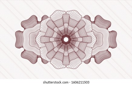 Red passport money rosette. Vector Illustration. Detailed.
