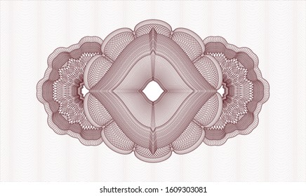 Red passport money rosette. Vector Illustration. Detailed.