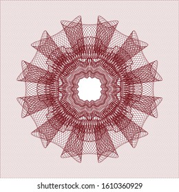 Red passport money rosette. Vector Illustration. Detailed.