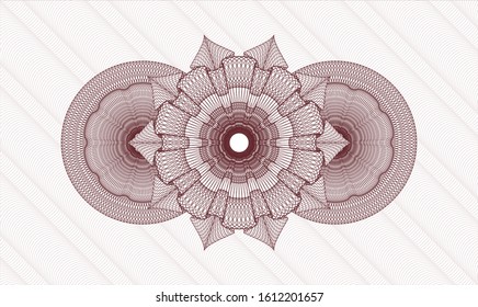 Red passport money rosette. Vector Illustration. Detailed.