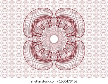 Rosette con dinero del pasaporte rojo. Ilustración vectorial. Detallado.