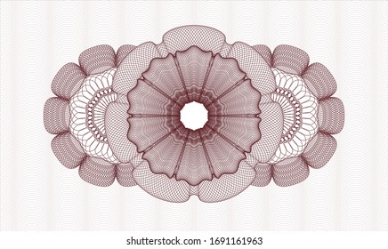 Rosette con dinero del pasaporte rojo. Ilustración vectorial. Detallado.