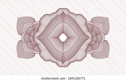 Red passport money rosette. Vector Illustration. Detailed.