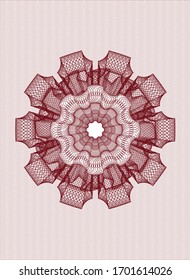 Roter Pass Geld Rosette. Vektorillustration Illustration. Detaillierte Angaben.