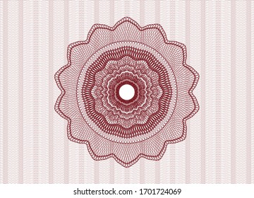 Rosette con dinero del pasaporte rojo. Ilustración vectorial. Detallado.