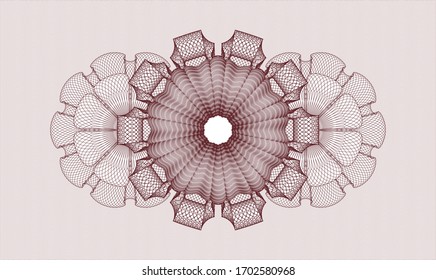 Rosette con dinero del pasaporte rojo. Ilustración vectorial. Detallado 