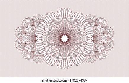 Red passport money rosette. Vector Illustration. Detailed 