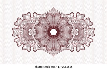 Red passport money rosette. Vector Illustration. Detailed 