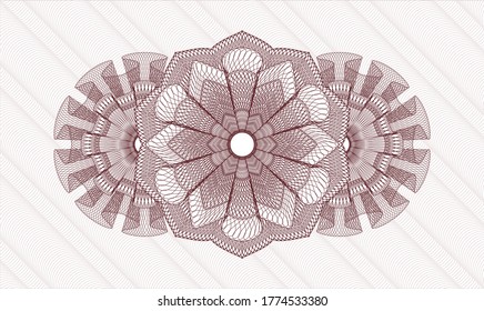 Red passport money rosette. Vector Illustration. Detailed 