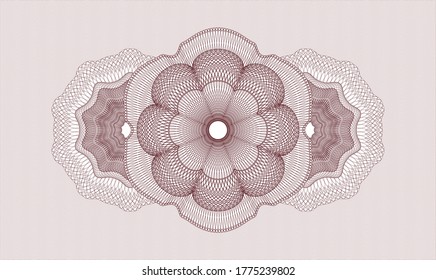Red passport money rosette. Vector Illustration. Detailed 