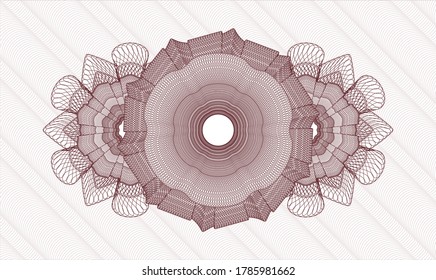 Rosette con dinero del pasaporte rojo. Ilustración vectorial. Detallado 