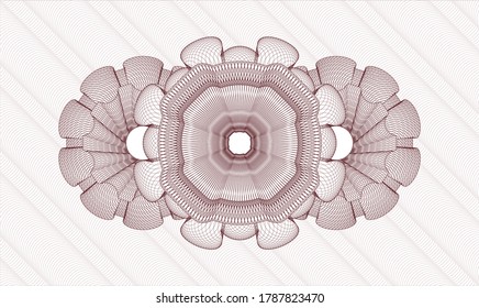 Rosette con dinero del pasaporte rojo. Ilustración vectorial. Detallado 