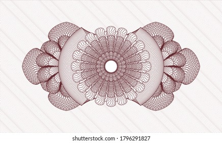Red passport money rosette. Vector Illustration. Detailed 