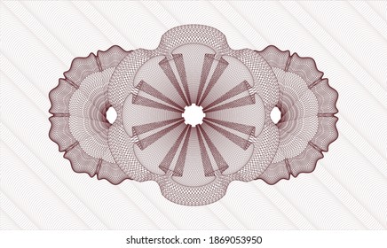 Rosette con dinero del pasaporte rojo. Ilustración vectorial. Detallado 
