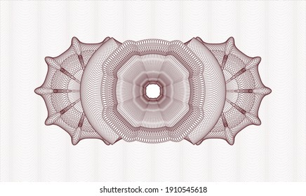 Rosette con dinero del pasaporte rojo. Ilustración vectorial. Detallado 