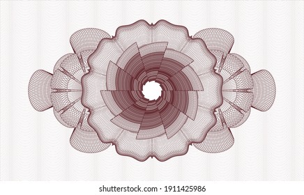 Rosette con dinero del pasaporte rojo. Ilustración vectorial. Detallado 