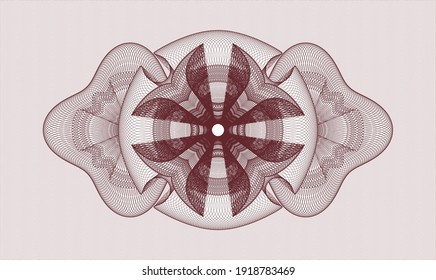 Roter Pass Geld Rosette. Vektorgrafik. Detaillierte 