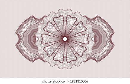 Rosette con dinero del pasaporte rojo. Ilustración vectorial. Detallado 