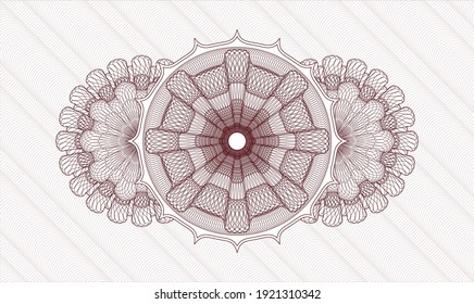Rosette con dinero del pasaporte rojo. Ilustración vectorial. Detallado 