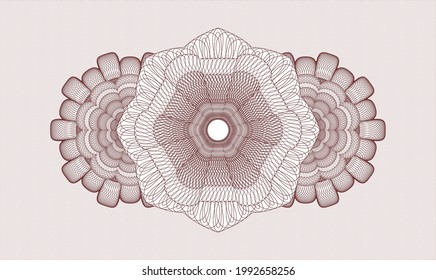 Roter Pass Geld Rosette. Vektorgrafik. Detaillierte 