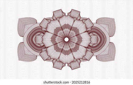 Rosette con dinero del pasaporte rojo. Ilustración vectorial. Detallado 
