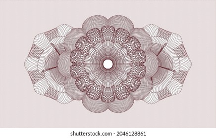 Red passport money rosette. Vector Illustration. Detailed 