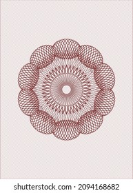 Rosette con dinero del pasaporte rojo. Ilustración vectorial. Detallado. 
