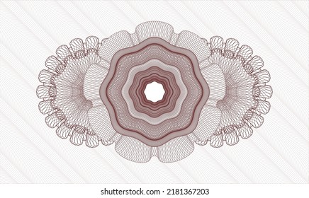 Red passport money rosette. Vector Illustration. Detailed 