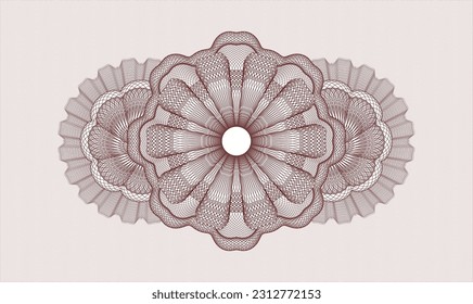 Red passport money rosette. Vector Illustration. Detailed 