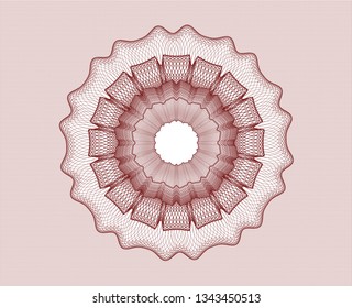 Red passport money style rosette